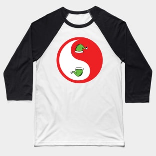 Christmas Yin-Yang 6 Baseball T-Shirt